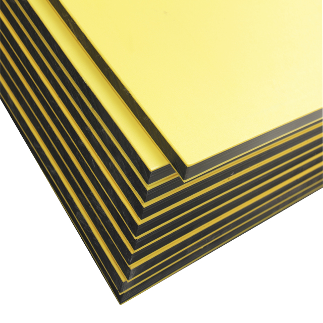 Green/yellow/green ColorCore Sheet Multi-layer High-density Polyethylene Sheet