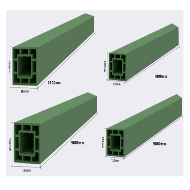 PE Composite Sleeper Hollow Load Bearing Plastic Army Green Polyethylene Sleepers